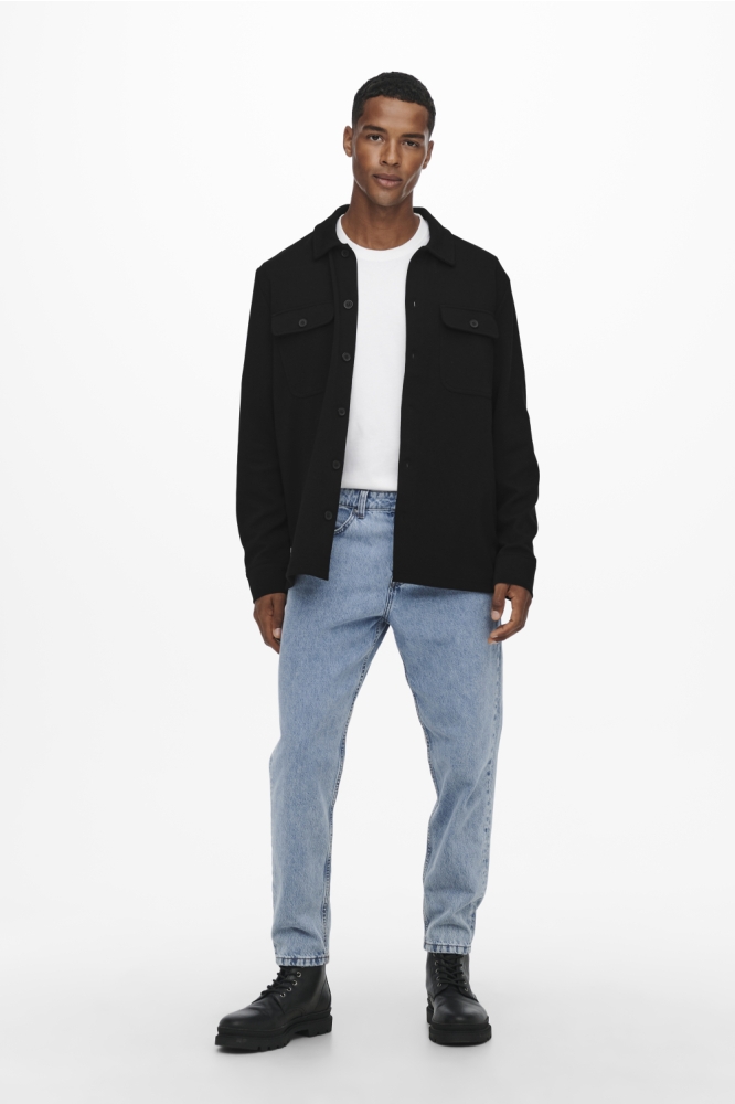 ONSNEWKODYL OVERSHIRT SWEAT NOOS 22021279 BLACK